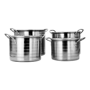 Juego de ollas de acero inoxidable 8 piezas Stock Pot 308 Hot Spot