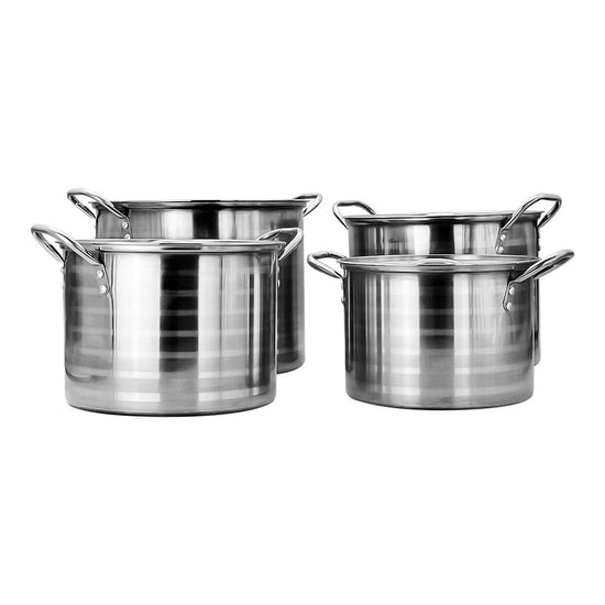 Juego de ollas de acero inoxidable 8 piezas Stock Pot 308 Hot Spot