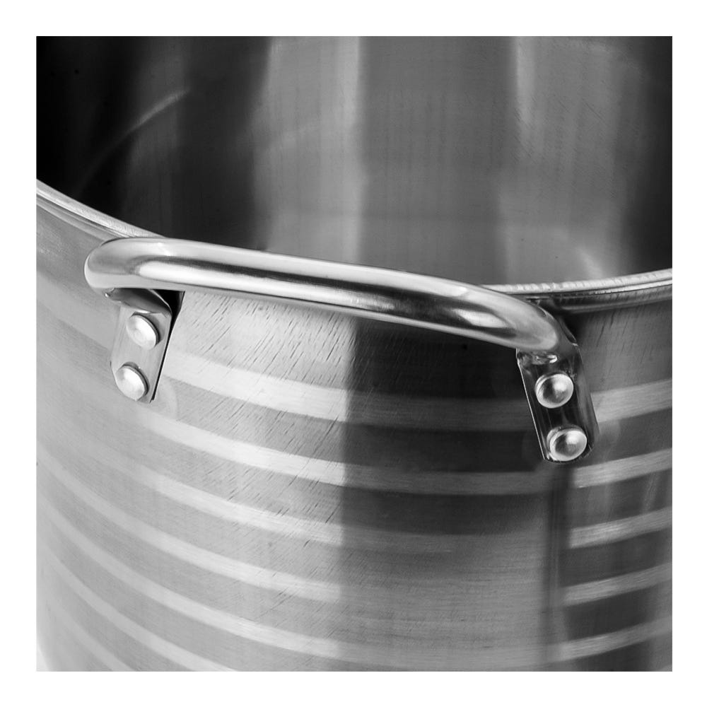 Juego de ollas de acero inoxidable 8 piezas Stock Pot 308 Hot Spot