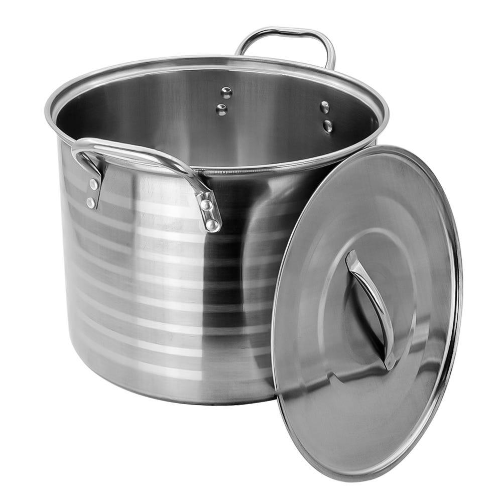 Juego de ollas de acero inoxidable 8 piezas Stock Pot 308 Hot Spot