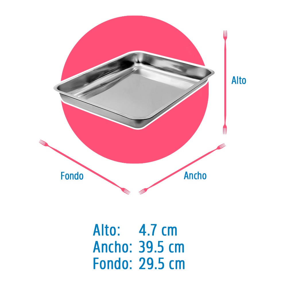 Charola de acero inoxidable 39.5 cm Z353 Hot Spot