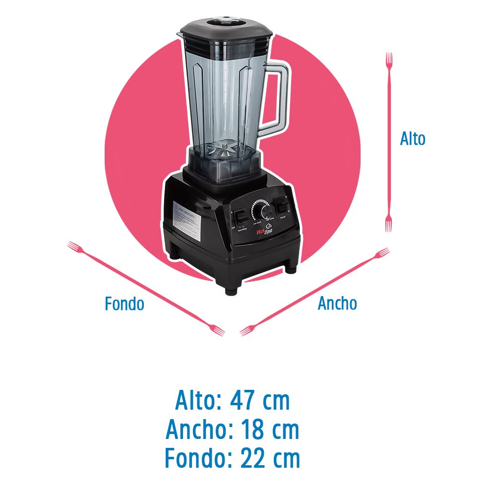 Licuadora de uso rudo negra 1500 Watts Z554 Hot Spot