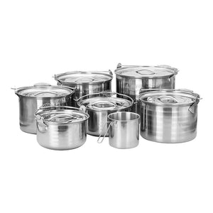 Juego de ollas de acero inoxidable 13 piezas de espiral y con pocillo Z467 Hot Spot