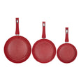 Juego de sartenes de acero inoxidable 3 piezas con mango de silicón Z630R Hot Spot
