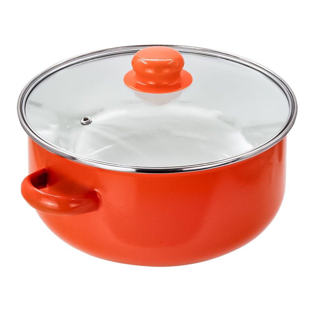 Juego de ollas de acero porcelanizado 2 piezas 22/24 cm Z625 Hot Spot