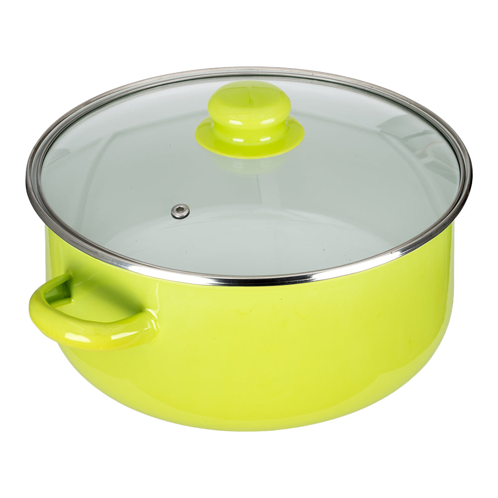 Juego de 2 ollas de acero porcelanizado 22/24 cm verde Z625V Hot Spot