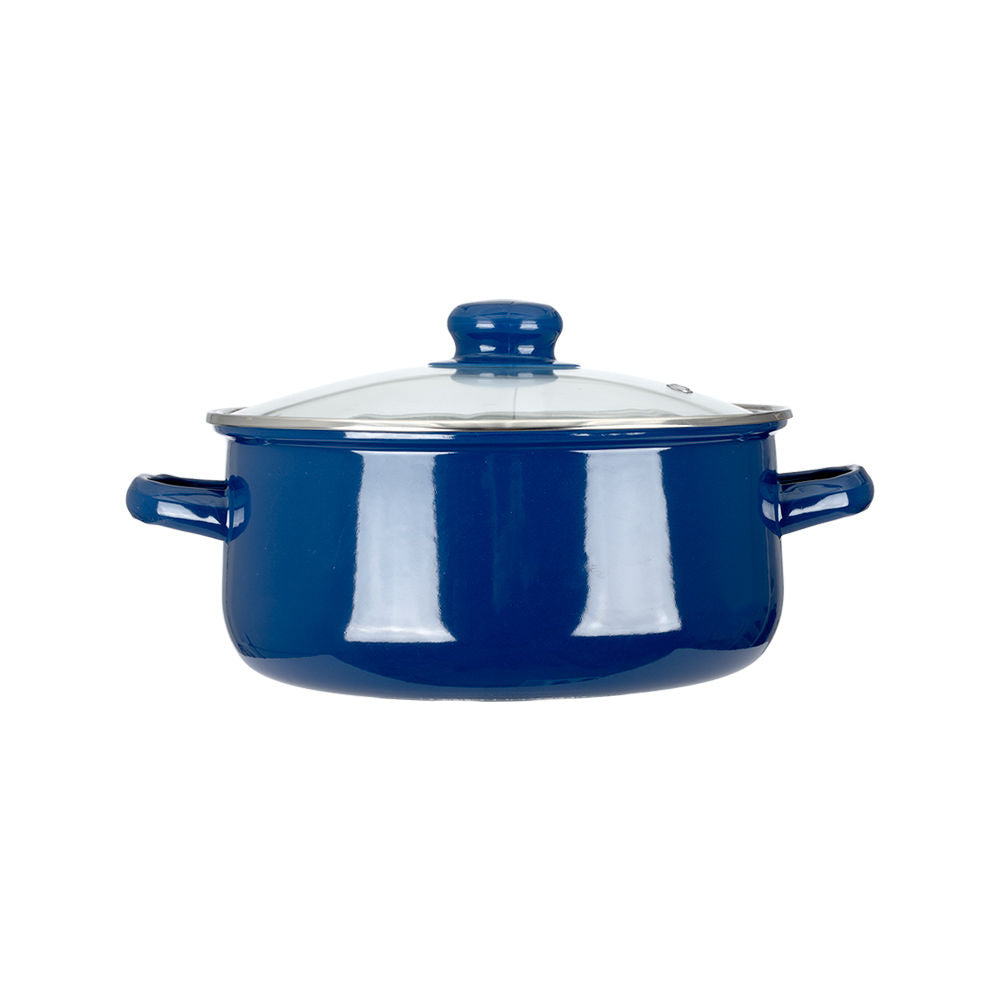 Juego de 2 ollas de acero porcelanizado 22/24 cm azul Z625A Hot Spot