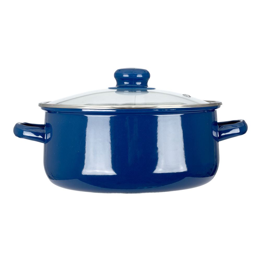Juego de 2 ollas de acero porcelanizado 22/24 cm azul Z625A Hot Spot