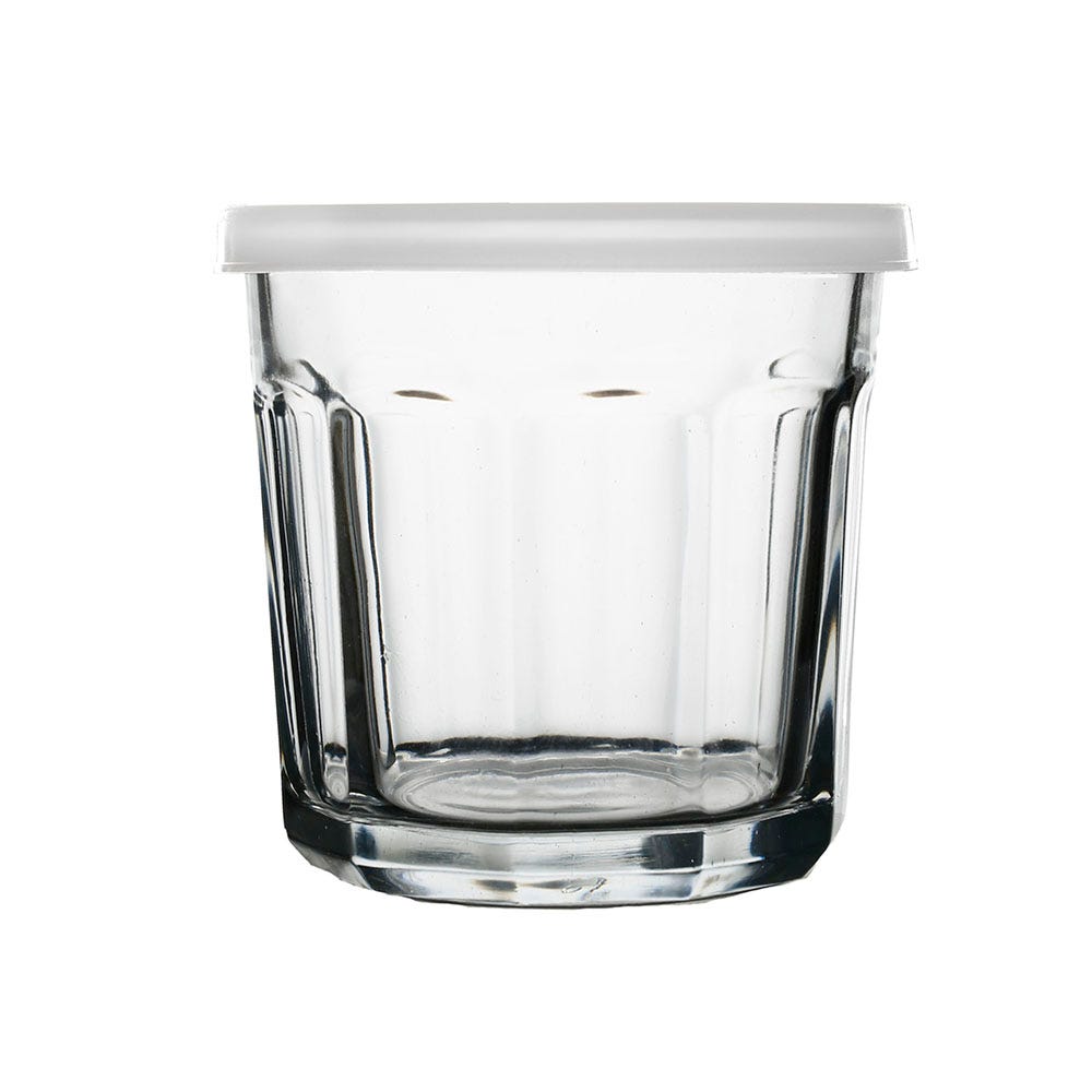 Vaso con tapa plástica 300 ml Toledo V Santos