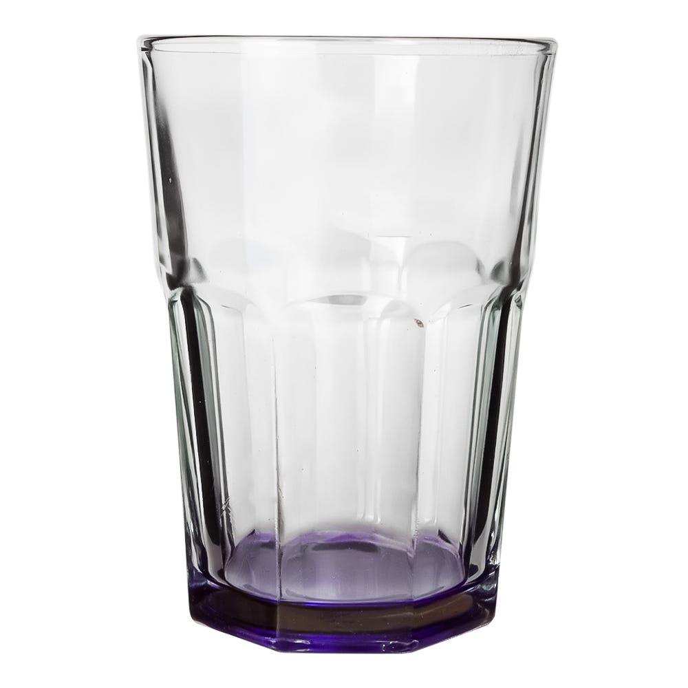 Vaso refresco de vidrio 415 ml Barcelona atomizado morado 205 V Santos