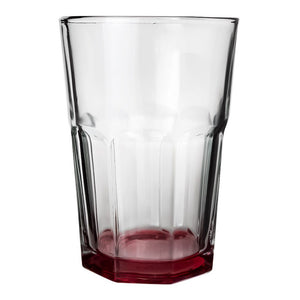 Vaso refresco de vidrio 415 ml Barcelona atomizado rojo 205 V Santos