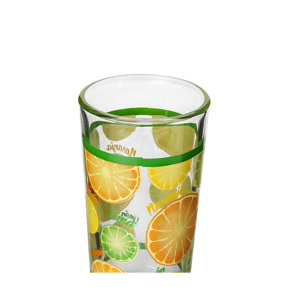 Vaso cubero de vidrio 280 ml varios decorados 111 V Santos
