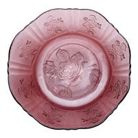 Plato hondo de vidrio 400 ml rosas uva 222 V Santos