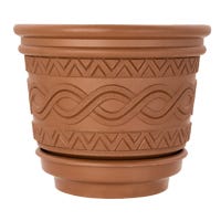 Maceta de plástico azteca mediana 109C Peyo