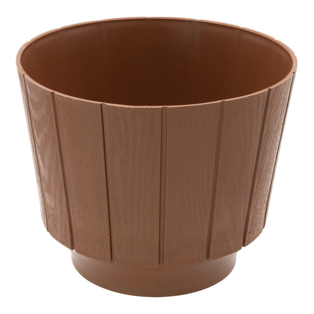 Maceta de plástico tipo madera mediana 509C Peyo