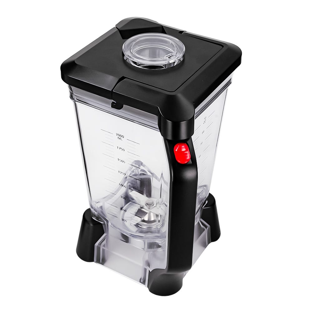 Licuadora digital con vaso de Tritán y 2 vasos para batido negra Hurrikane Neuhaus