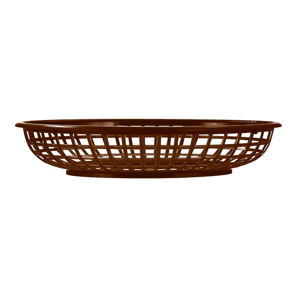 Canasta ovalada de plástico 23.1 x 15 cm café TCANQPI061BR3 Tåvola