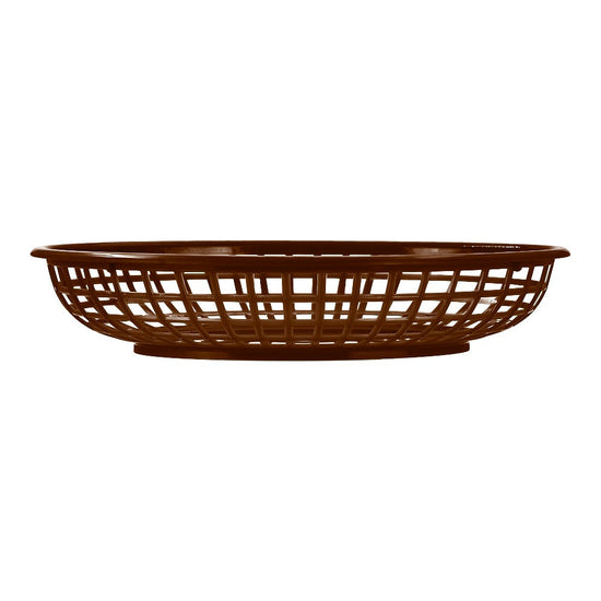 Canasta ovalada de plástico 23.1 x 15 cm café TCANQPI061BR3 Tåvola