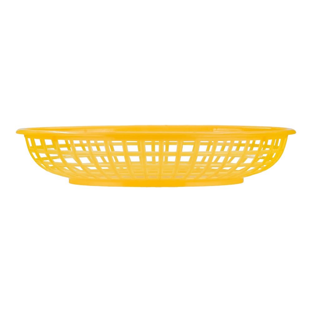 Canasta ovalada de plástico 23 x 15 cm amarilla TCANQPI061YE3 Tåvola