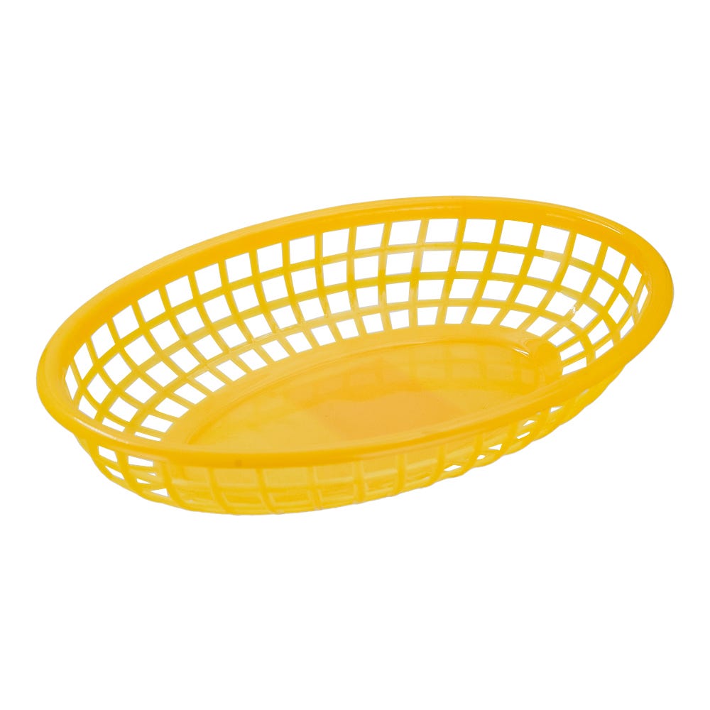 Canasta ovalada de plástico 23 x 15 cm amarilla TCANQPI061YE3 Tåvola – vista 3