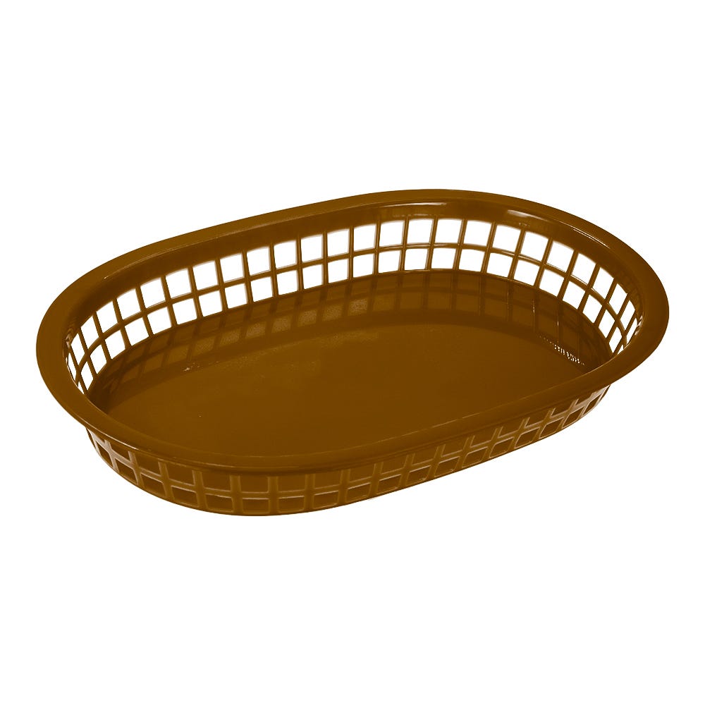 Canasta de plástico 27.2 x 17.5 cm café TCANQPI062BR3 Tåvola