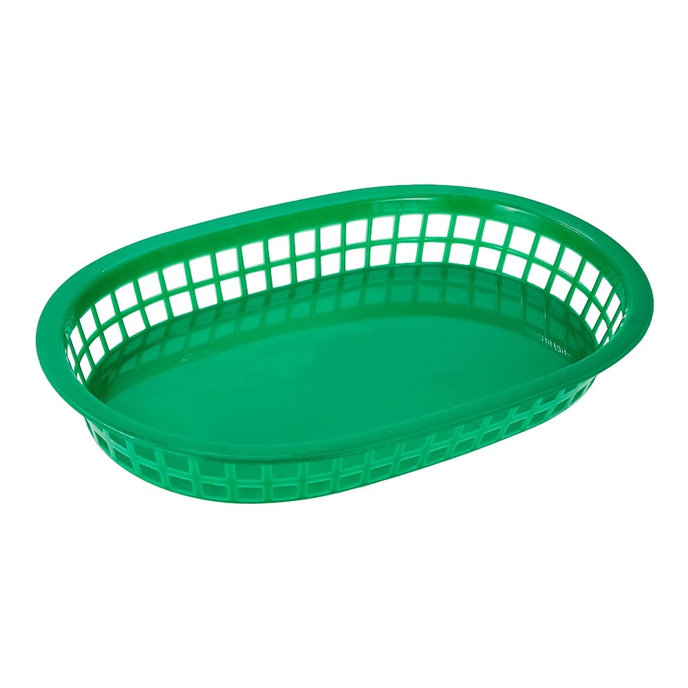 Canasta de plástico 27.2 x 17.6 cm verde TCANQPI062GR3 Tåvola