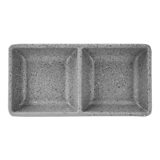 Salsera de melamina dos compartimentos 14.2 x 7.2 cm Gray Granite TAVSALS2C14GG Tåvola