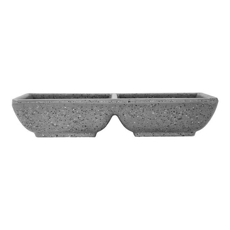 Salsera de melamina dos compartimentos 14.2 x 7.2 cm Gray Granite TAVSALS2C14GG Tåvola