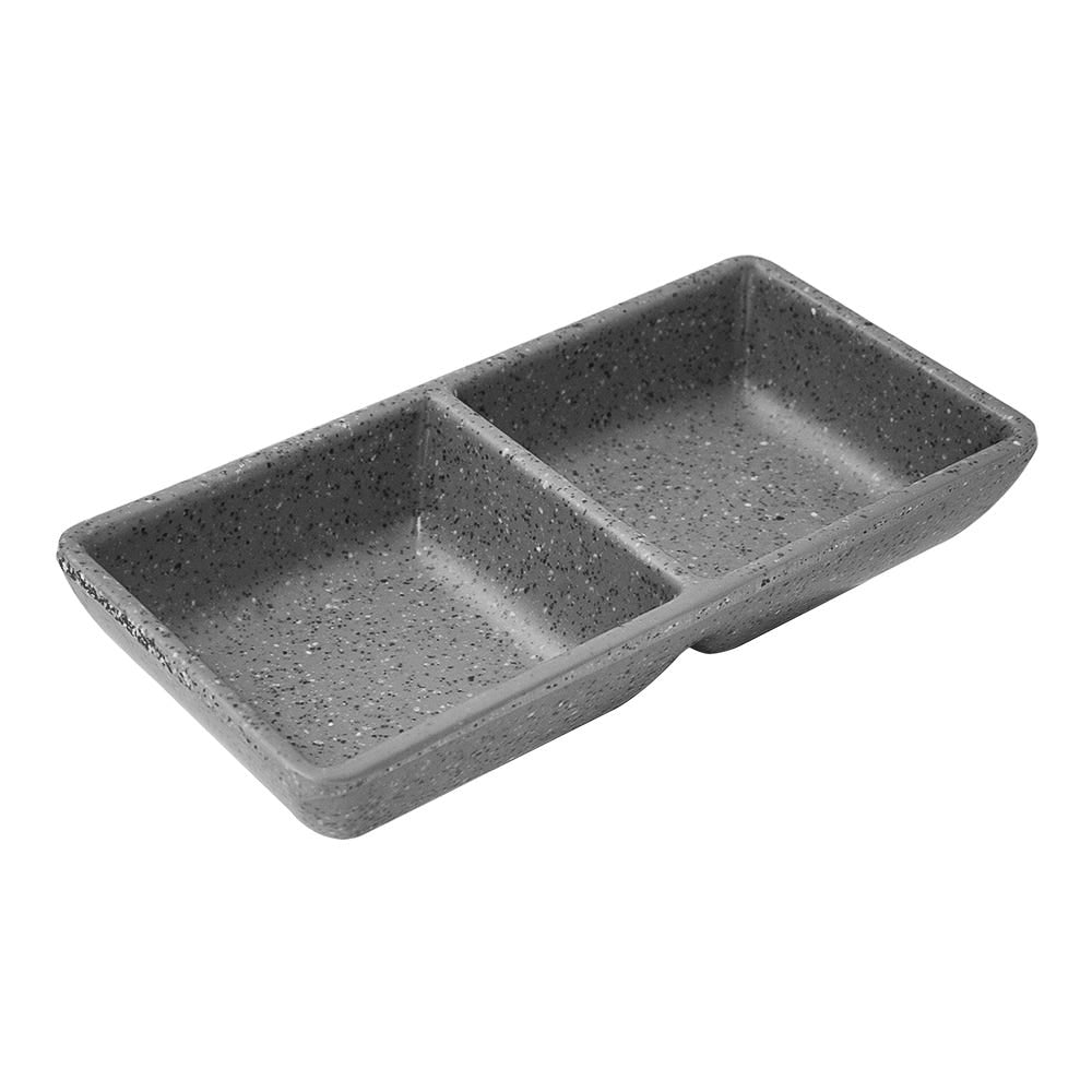 Salsera de melamina dos compartimentos 14.2 x 7.2 cm Gray Granite TAVSALS2C14GG Tåvola