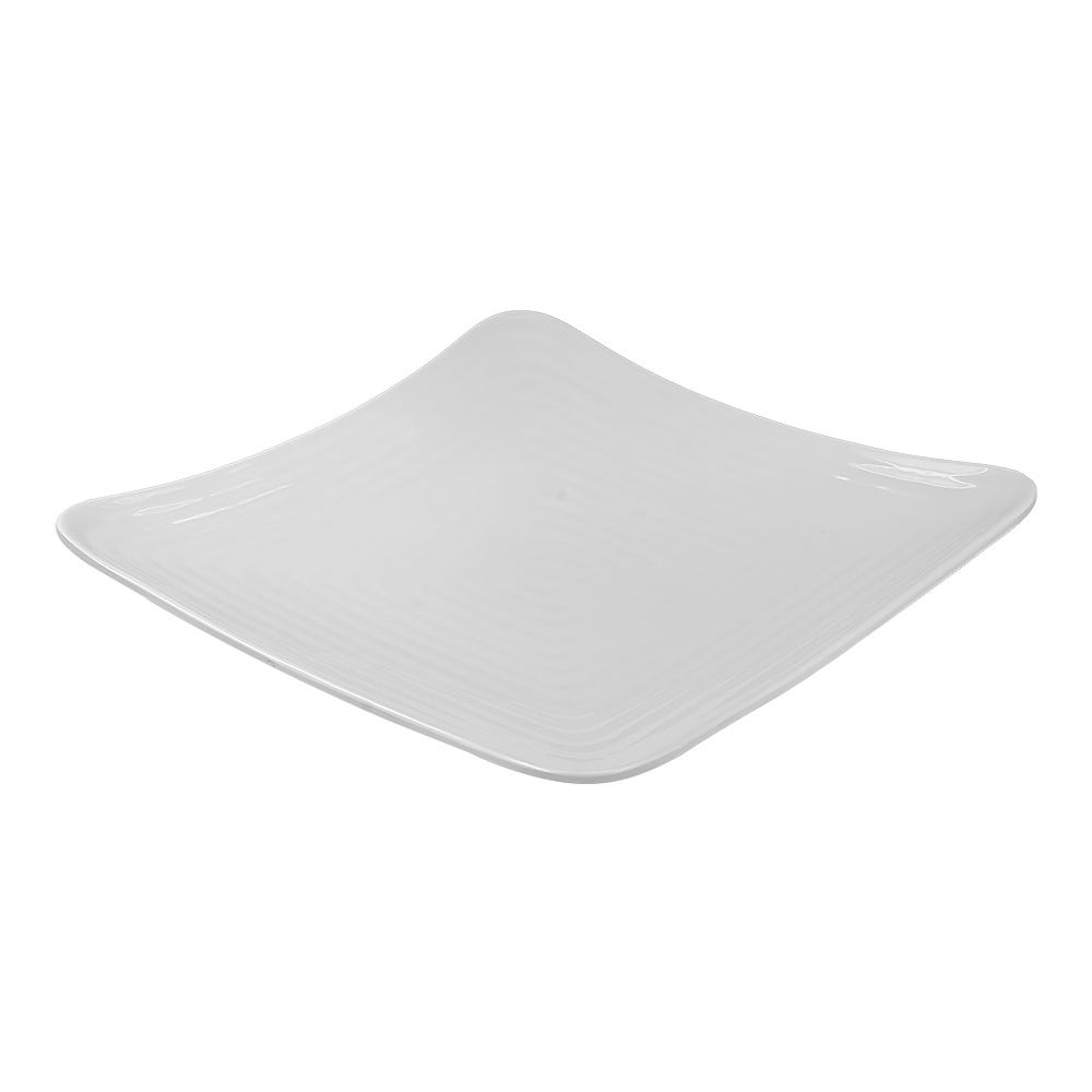 Plato Square con relieve de melamina 30.5 cm blanca TAVPTSQUARE30 Tåvola