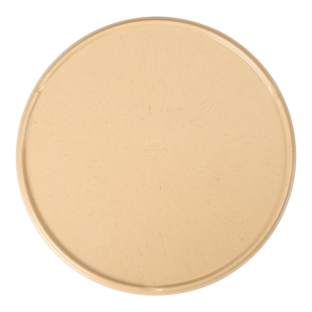 Plato Barcelona de melamina 27 cm arena mate Tåvola – vista en ángulo del plato