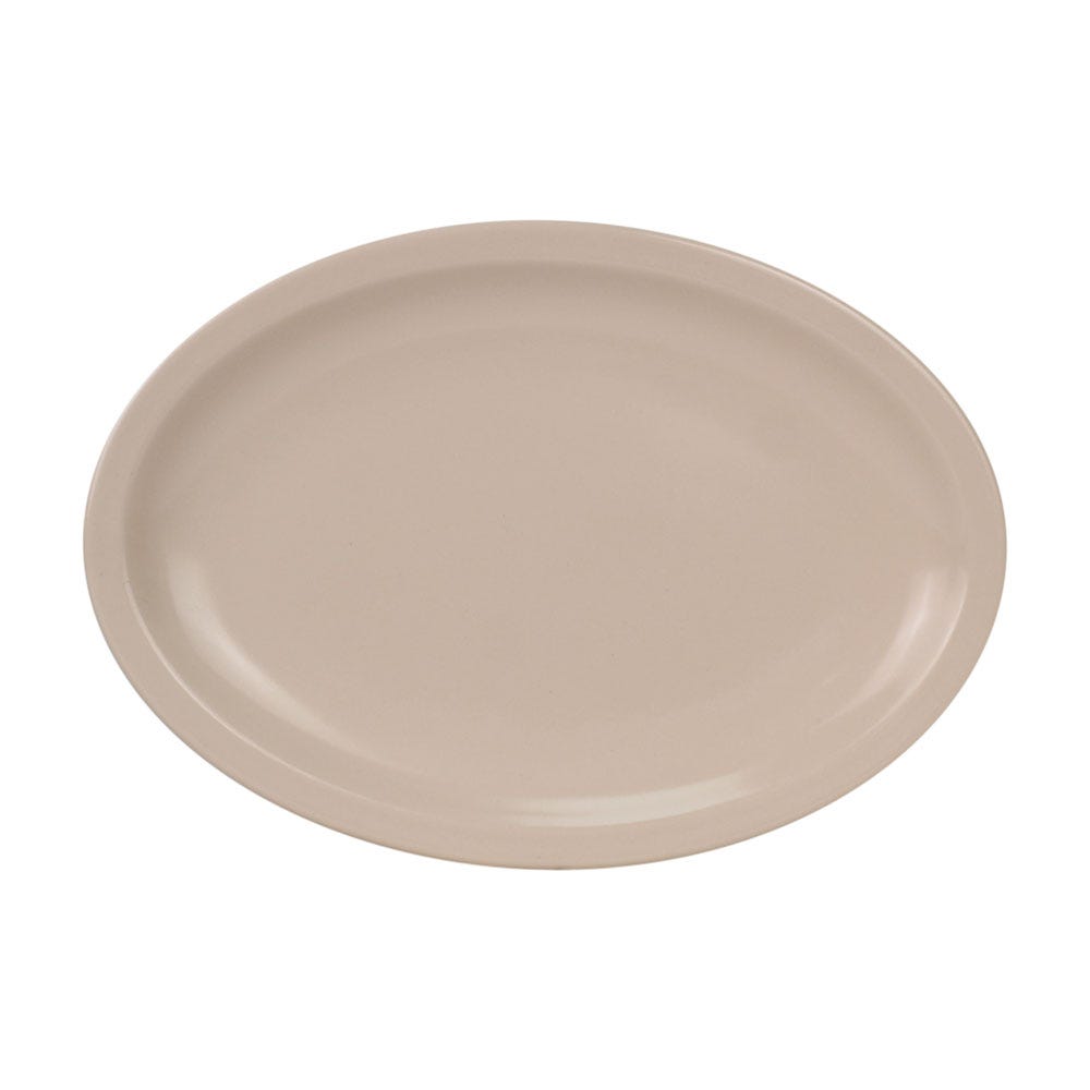 Plato ovalado melamina beige 9 pulgadas Tåvola