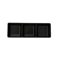 Salsera 3 divisiones 70 ml melamina negra Tåvola