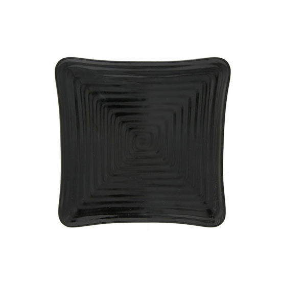 Plato Square con relieve 22.3 cm melamina negra Tåvola