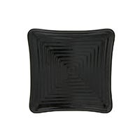 Plato Square con relieve 22.3 cm melamina negra Tåvola