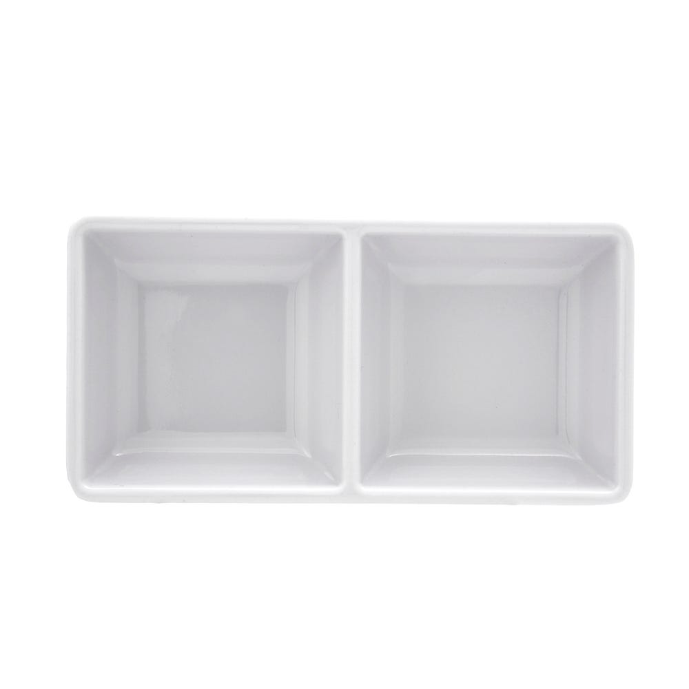 Salsera 2 divisiones 50 ml melamina blanca Tåvola