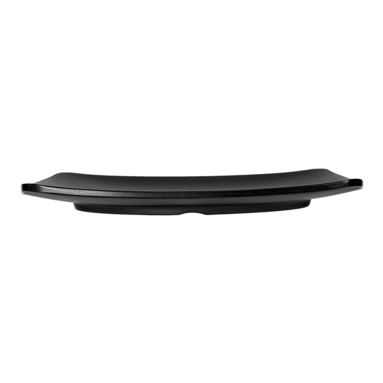 Plato cuadrado coupe de melamina 20 cm negro mate Tåvola – vista lateral del plato