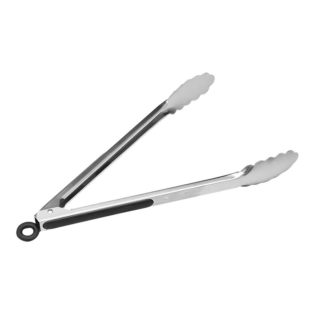 Pinza de acero inoxidable con cubierta de plástico negra 34 cm TAV-12FTCLIPB Tåvola