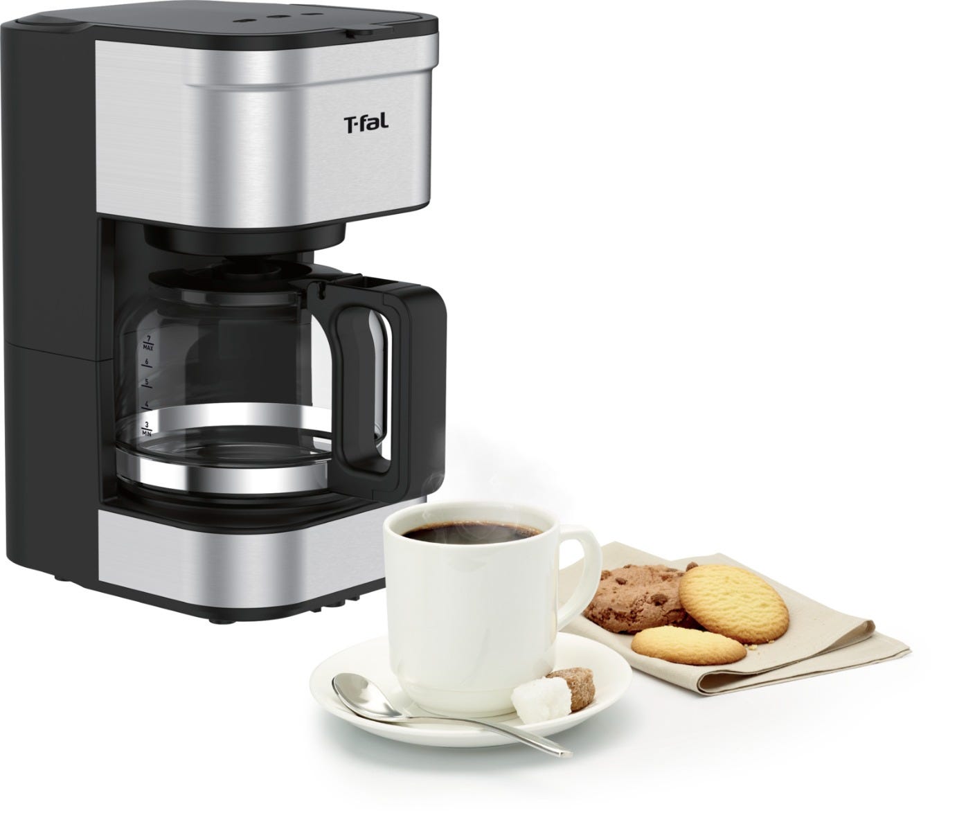 Cafetera Elegance capacidad 7 tazas CM223DMX T-fal
