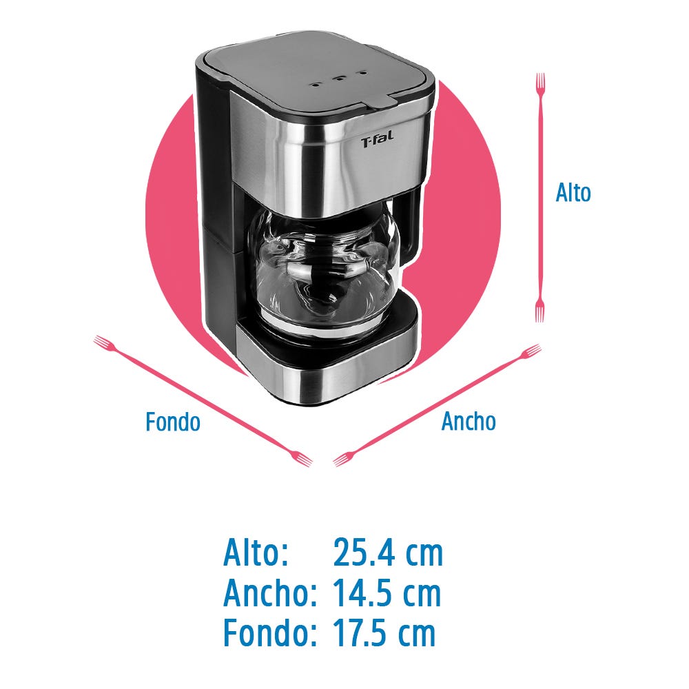 Cafetera Elegance capacidad 7 tazas CM223DMX T-fal
