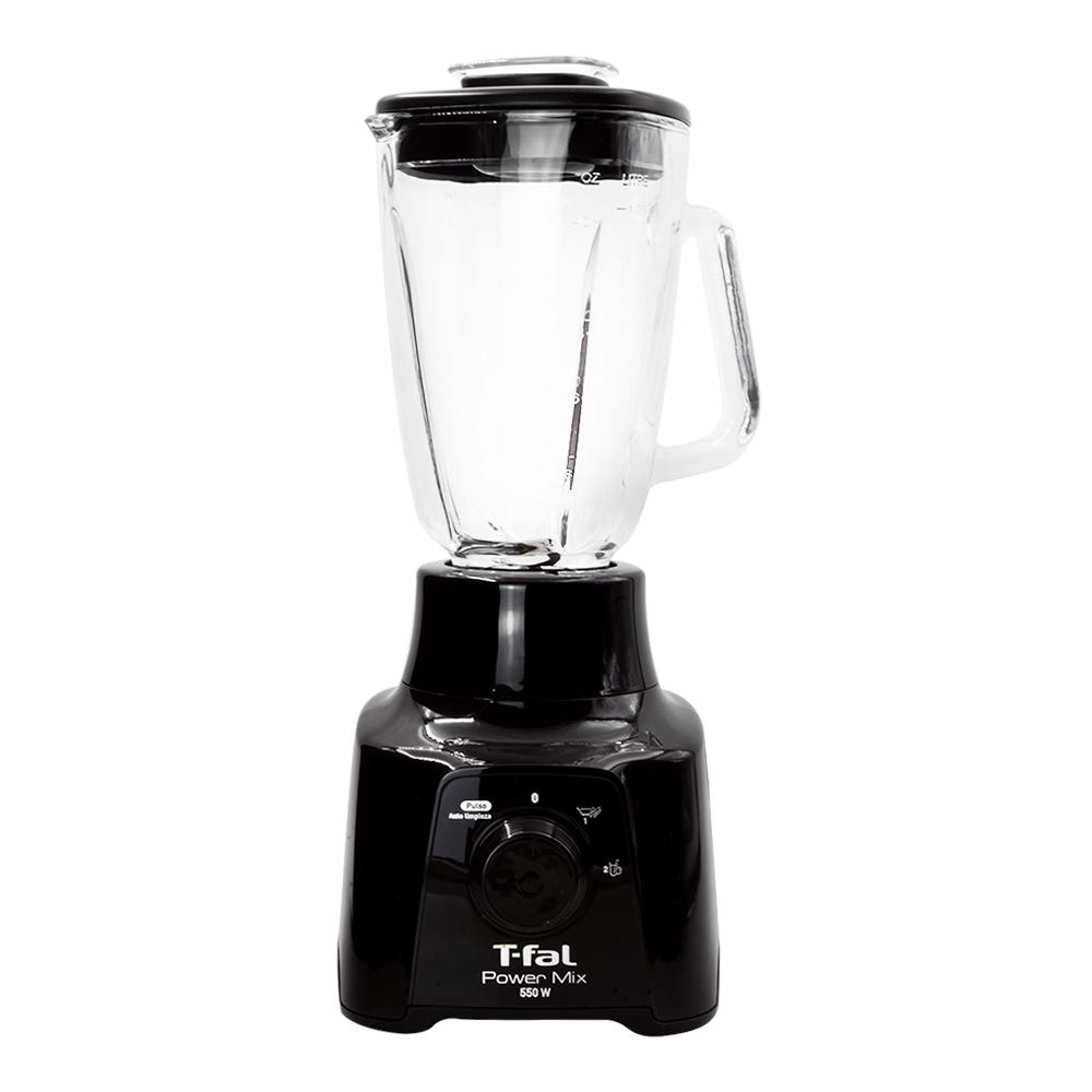 Licuadora Power Mix Negra 2 velocidades vaso de vidrio T-fal