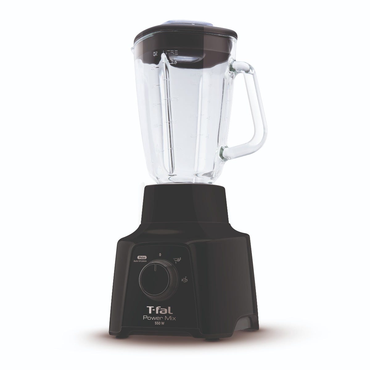 Licuadora Power Mix Negra 2 velocidades vaso de vidrio T-fal