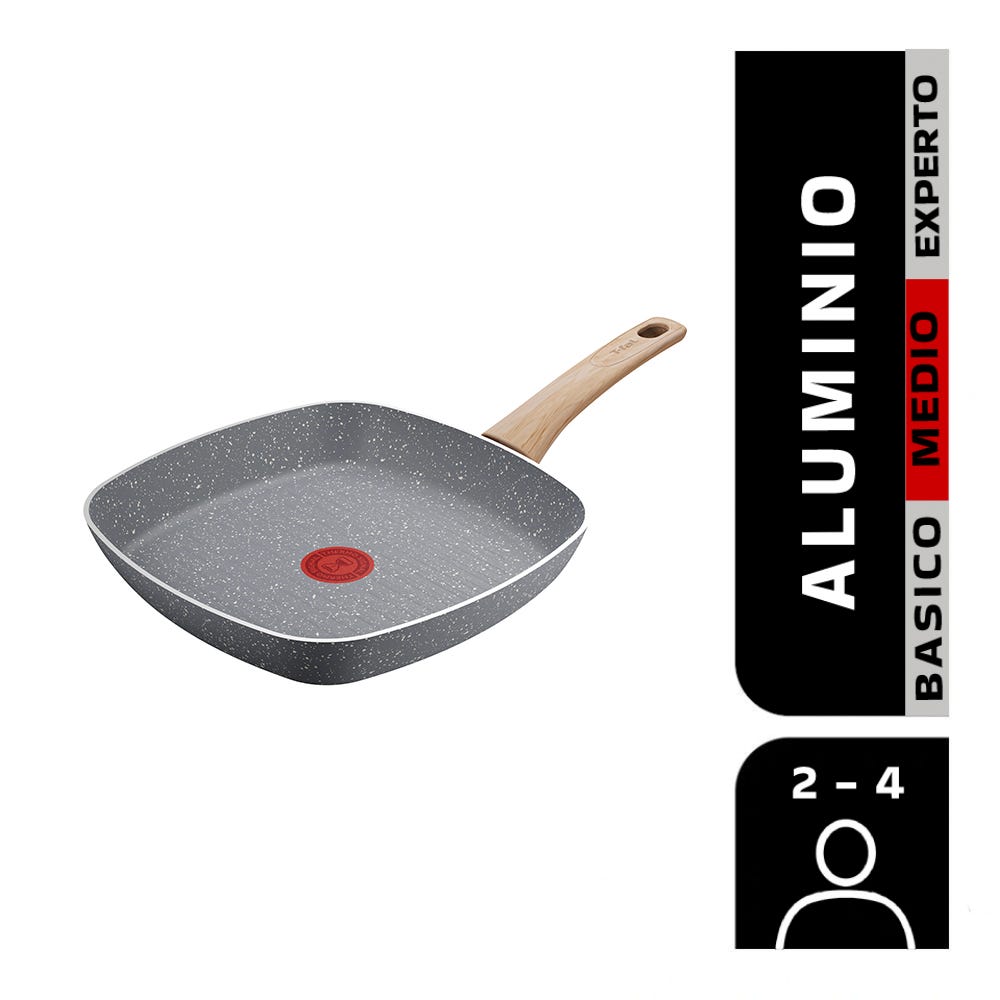 Sartén grill de aluminio 26 x 26 cm Natural Cook B5784082 T-Fal