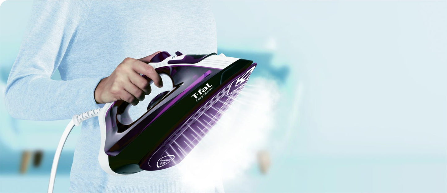 Plancha de vapor morado easy steam T-fal