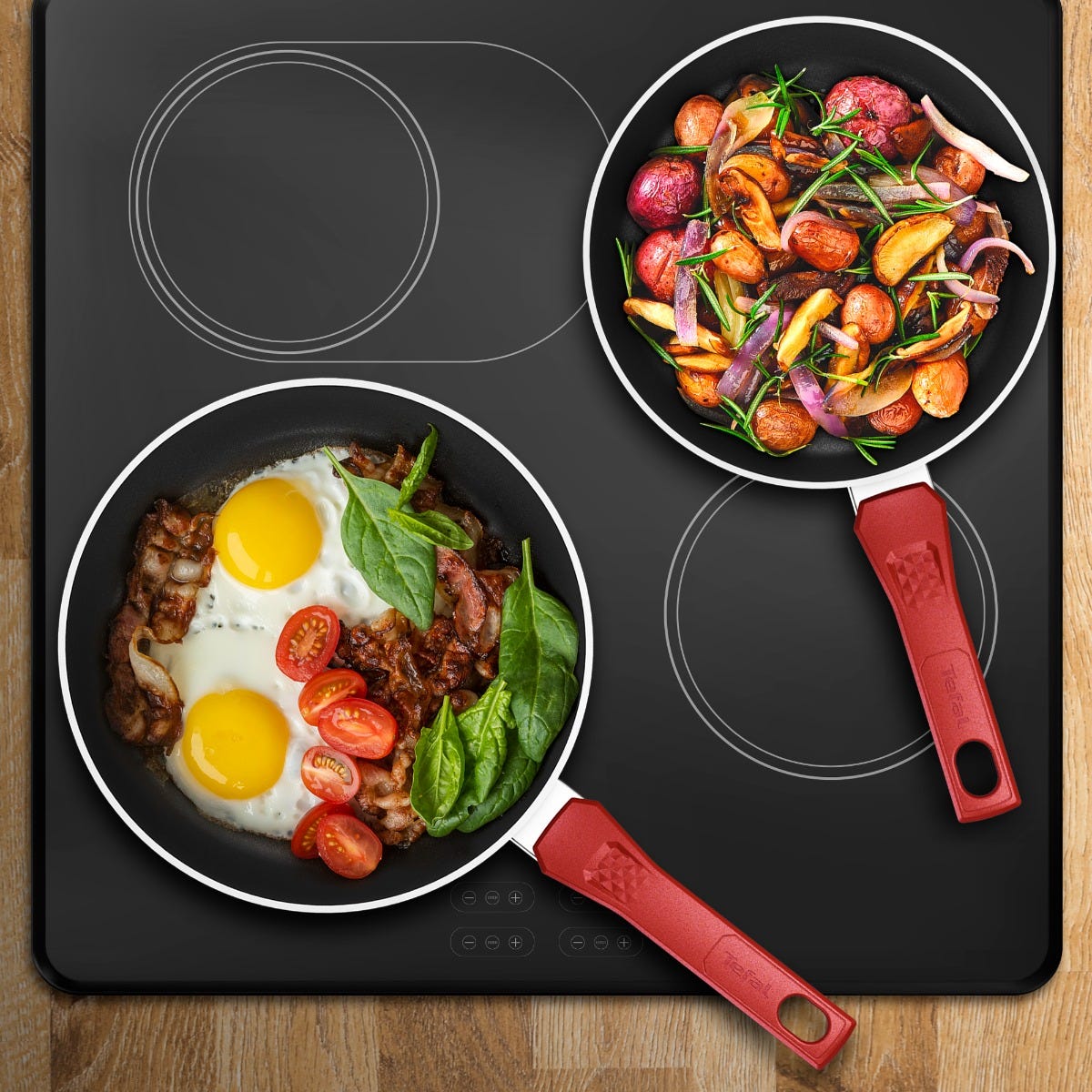 Juego de sartenes de aluminio 20 y 24 cm rojo Dayli Expert T-Fal