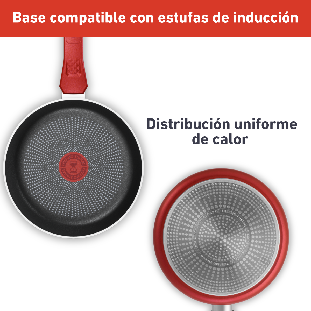 Juego de sartenes de aluminio 20 y 24 cm rojo Dayli Expert T-Fal