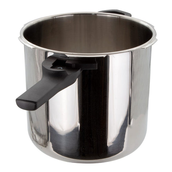 Olla de presión de acero inoxidable 8 L – olla sin tapa mostrando el interior