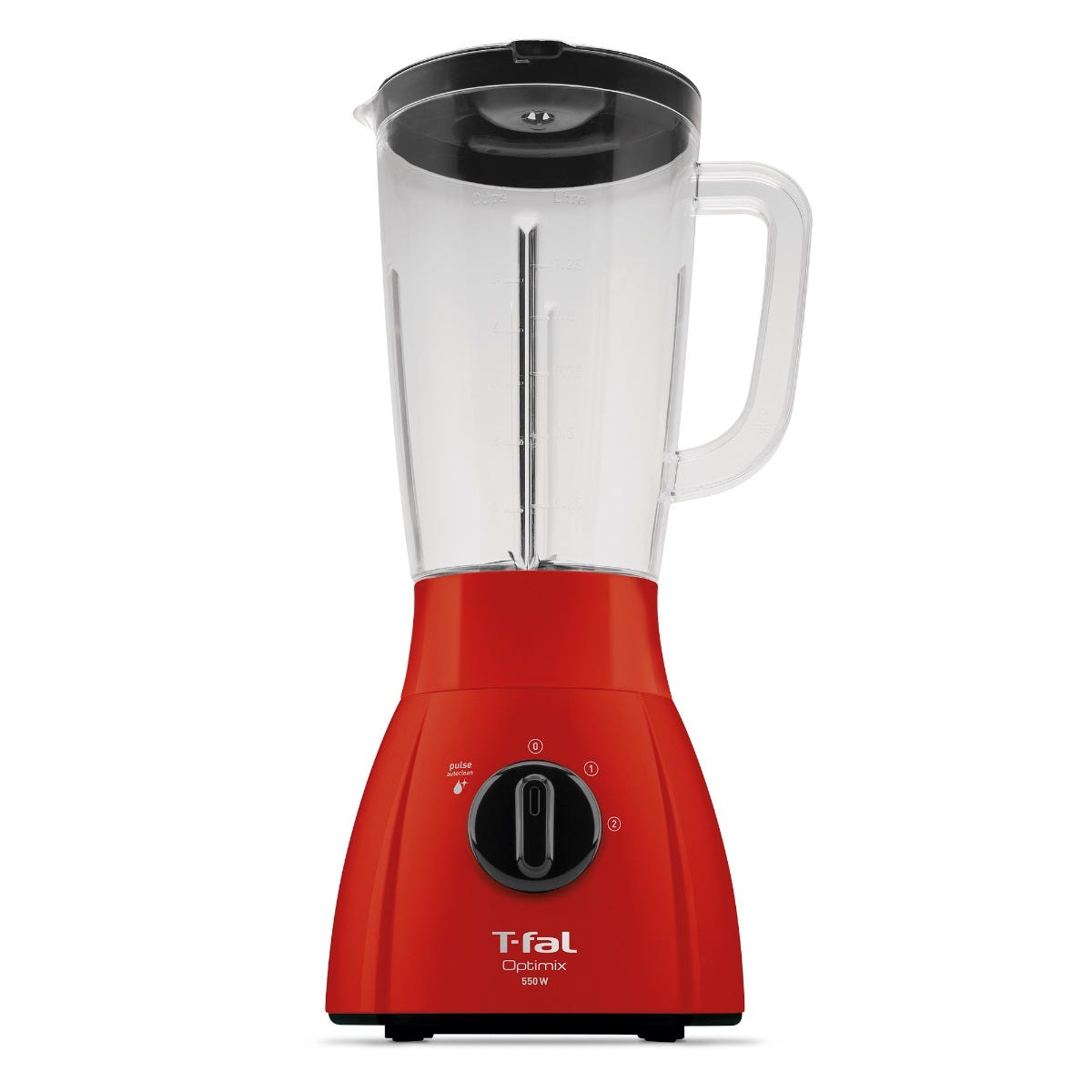 Licuadora vaso de plástico de 2 velocidades Optimix roja LN2775MX T-Fal
