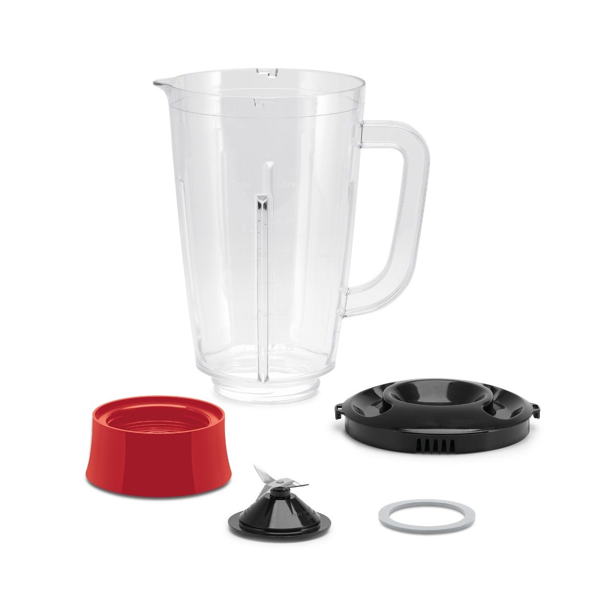 Licuadora vaso de plástico de 2 velocidades Optimix roja LN2775MX T-Fal