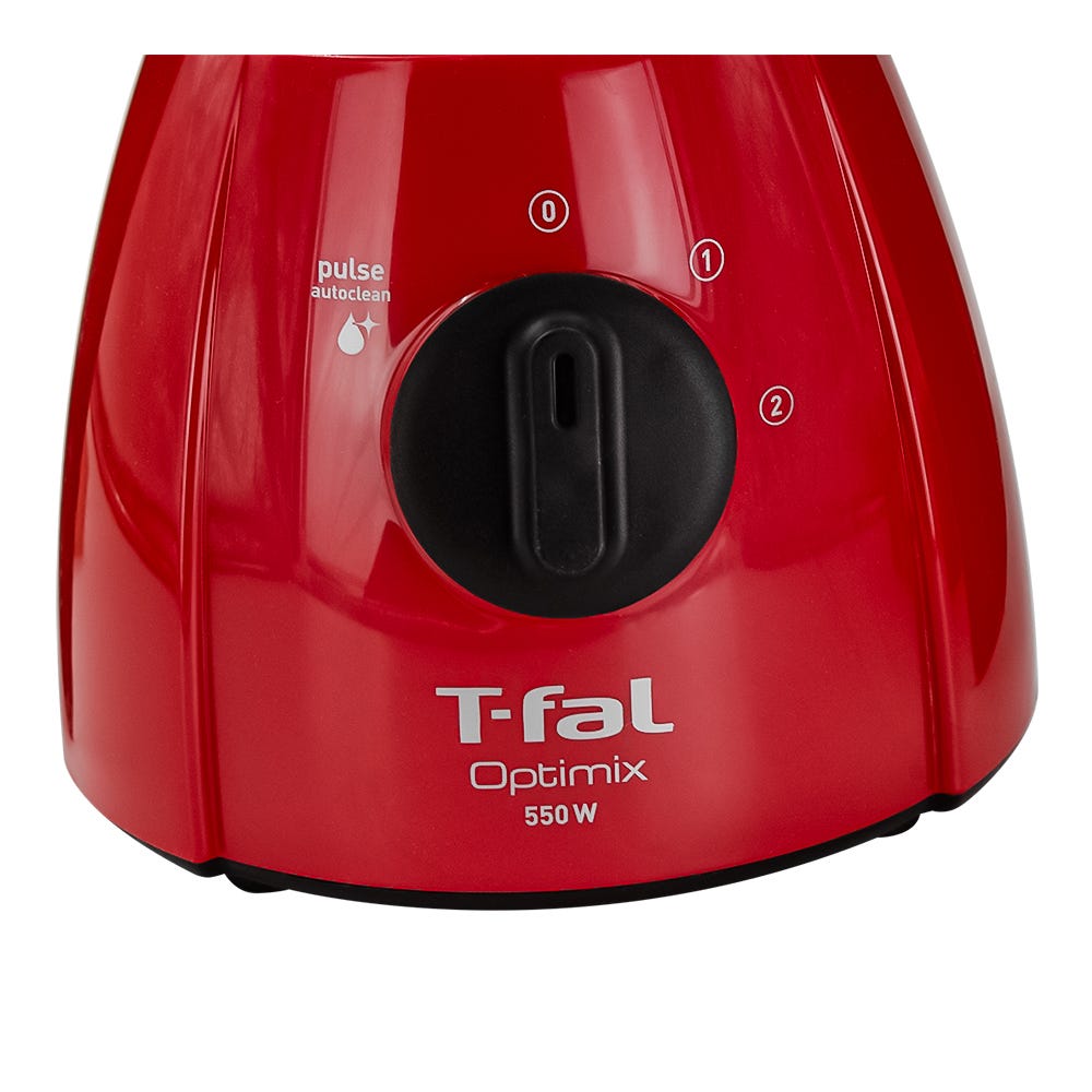 Licuadora vaso de plástico de 2 velocidades Optimix roja LN2775MX T-Fal